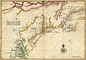 Virginia, New Netherland and New England, 17th century