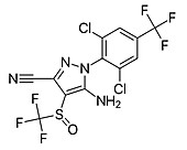 Fipronil insecticide molecule, formula