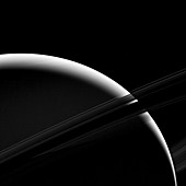 Saturn and its rings, Cassini image