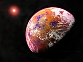 Proxima Centauri b exoplanet, illustration