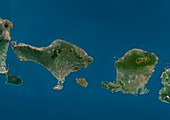 Bali and Lombok, Indonesia, satellite image