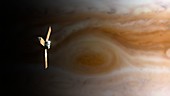 Juno Spacecraft above Great Red Spot, illustration