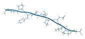 Gliadin peptide molecule, illustration