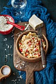 Risotto with red pepper and parmesan