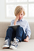 Child using tablet