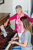 Woman playing piano