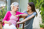 Young woman and senior