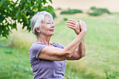 Woman practising gi-kong