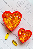 Conceptual image on omega-3 benefits