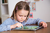 Girl using tablet