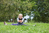 Woman stretching