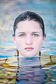 Woman in a swimming pool