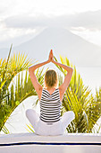 Woman practicing yoga