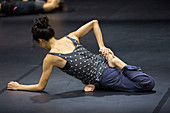 Dancer stretching
