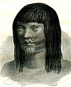 19th Century South American Marahua man, illustration
