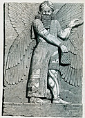 Sargon II of Assyria, bas relief
