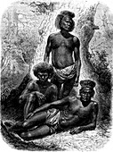 19th Century Loyalty Islands men, illustration