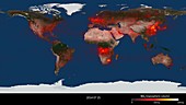 Global nitrogen dioxide levels, July 2014