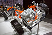 Hybrid car powertrain