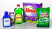 Household products containing alkalis