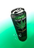 Cannabis energy drinks can, illustration
