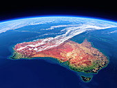 Australia seen from outer space