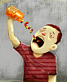 Drug abuse, illustration