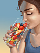 Illustration of healthy eating