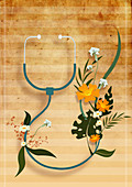Natural medicine, illustration