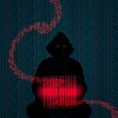 Cyber attack, illustration