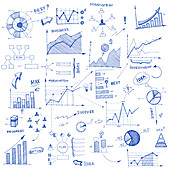 Graphs and charts, illustration