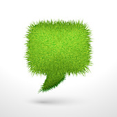 Grass speech bubble, illustration