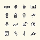 Business icons, illustration