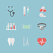 Medical icons, illustration