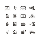 Smart home icons, illustration