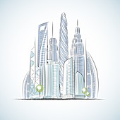Skyscrapers, illustration