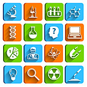 Science icons, illustration