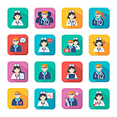 Healthcare professionals, illustration