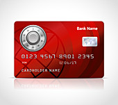 Credit card security, illustration