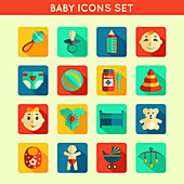 Baby icons, illustration