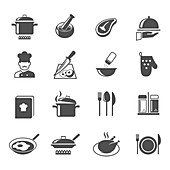 Cooking icons, illustration