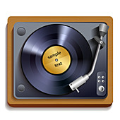 Record player, illustration