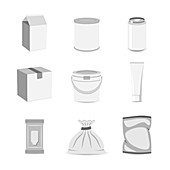 Packaging icons, illustration