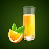 Orange juice, illustration