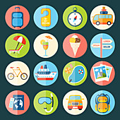 Holiday icons, illustration