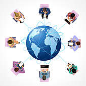 Global network, illustration