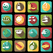 Wellness icons, illustration