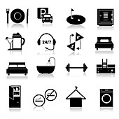 Hotel icons, illustration