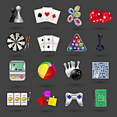 Games icons, illustration