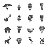 African icons, illustration